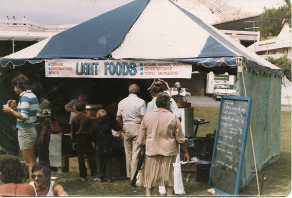 we would set up our tent and sell tofu at all the great food venues of the Southern Hemisphere